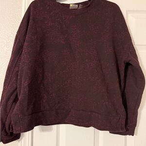 Zella Burgundy Crew Neck Sweater